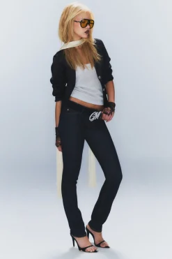 Weekday SLEEZIE LOW WAIST SKINNY STRAIGHT JEANS extra blue rinse Clearance