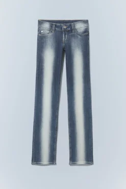 Weekday SLEEZIE LOW WAIST SKINNY STRAIGHT JEANS blue spray Fashion