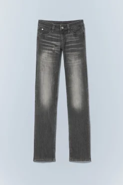 Weekday SLEEZIE LOW WAIST SKINNY STRAIGHT JEANS swab black Sale