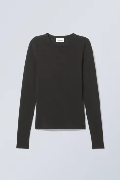 Weekday SLIM FITTED LONG SLEEVE black Best