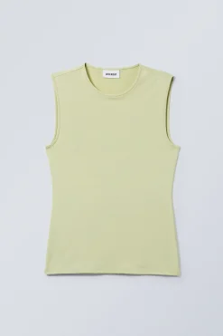 Weekday SOFT FITTED TANK TOP light dusty yellow Best Sale