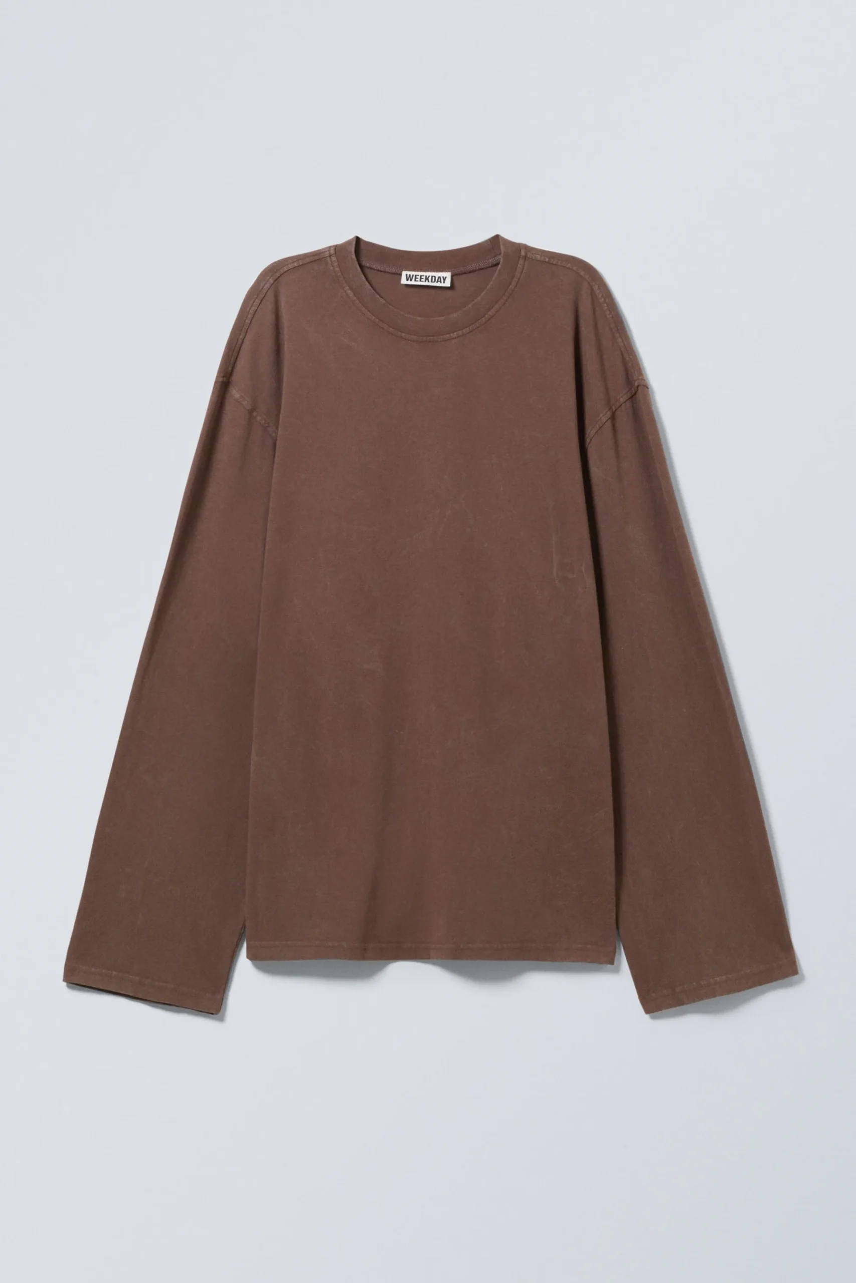 Weekday SOFT OVERSIZED LONG SLEEVE TOP washed dark mole Flash Sale