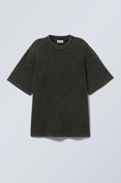 Weekday SOFT OVERSIZED T-SHIRT washed black Outlet