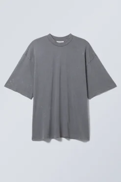 Weekday SOFT OVERSIZED T-SHIRT washed dusty blue Cheap