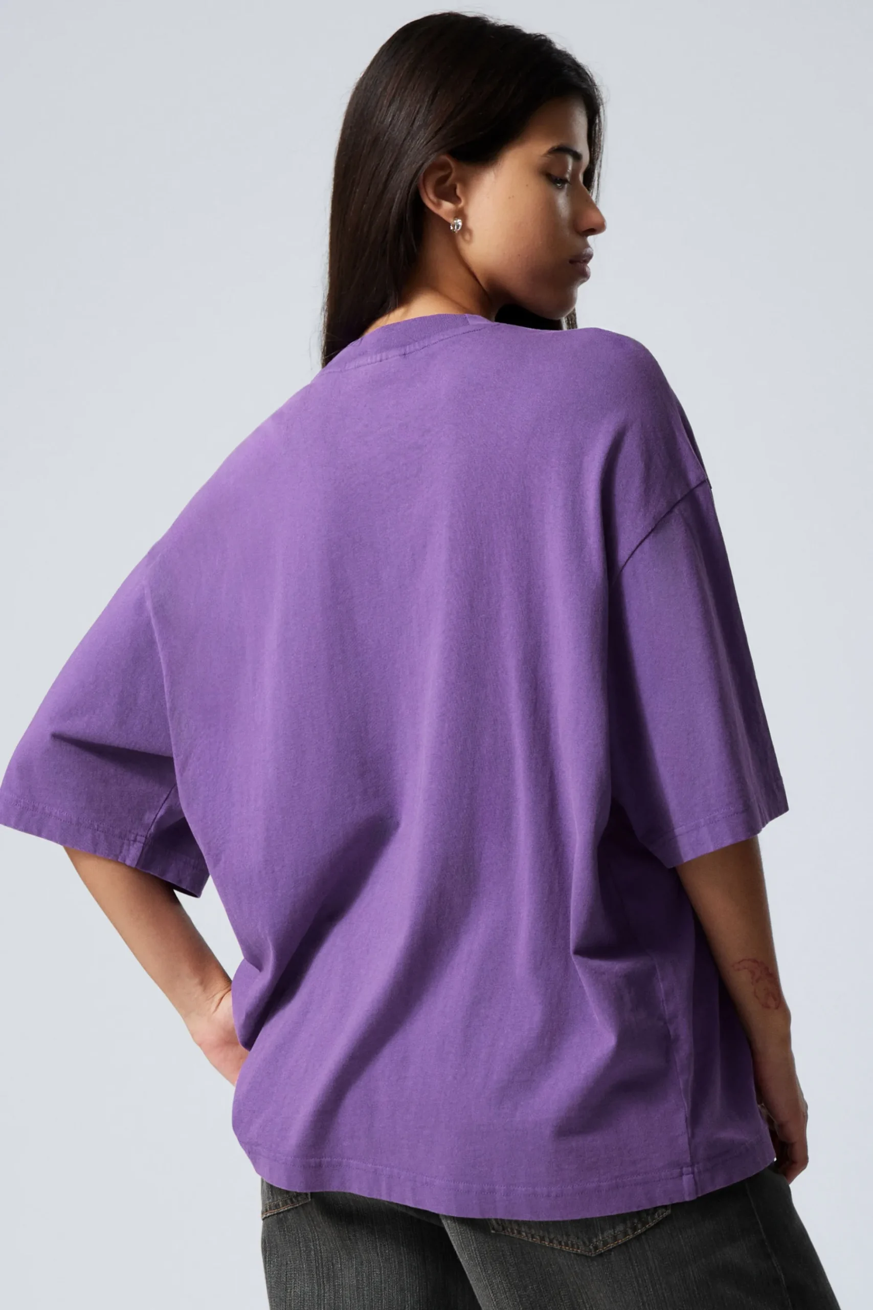 Weekday SOFT OVERSIZED T-SHIRT washed purple Discount
