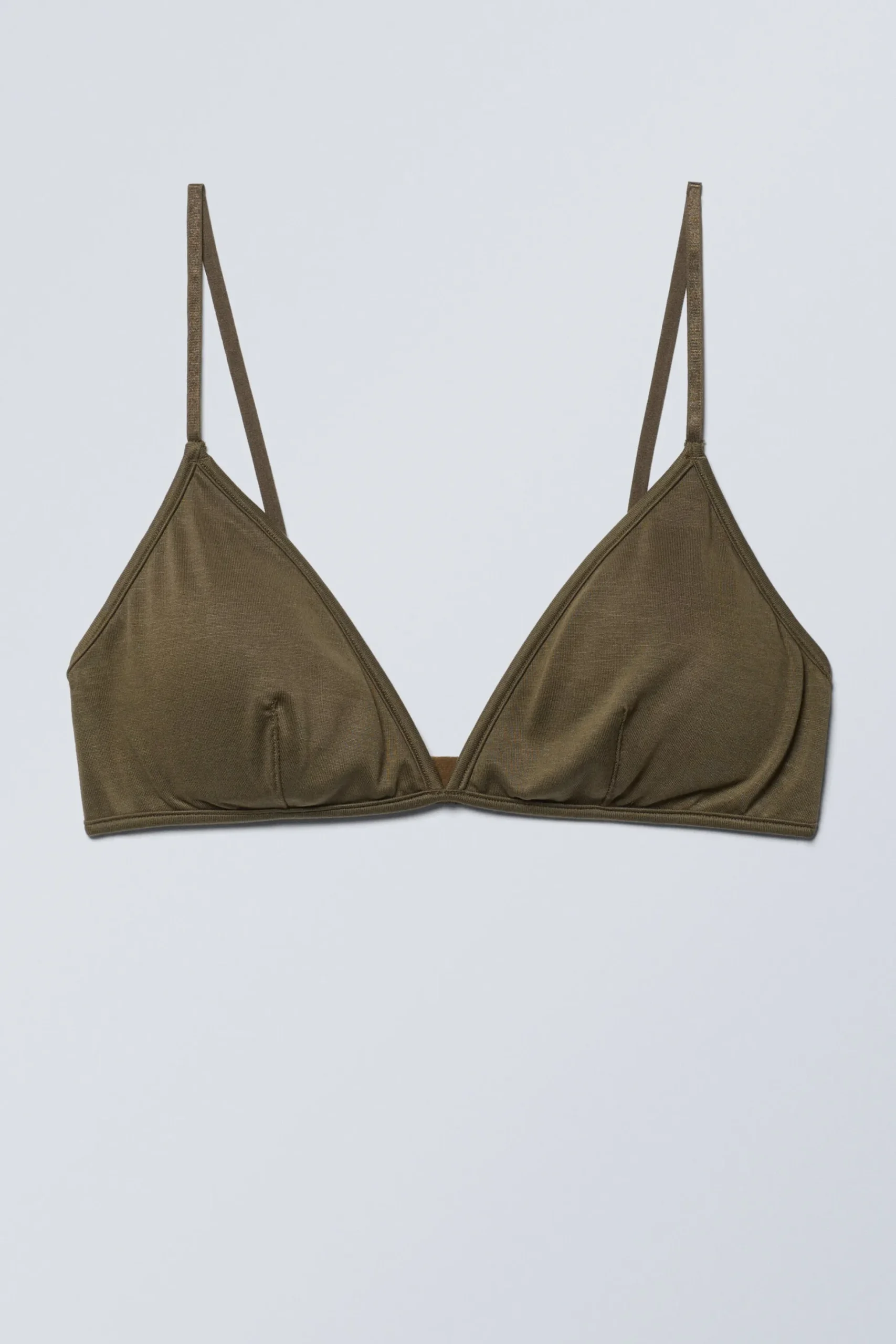Weekday SOFT PADDED MODAL BRA dark khaki green Cheap