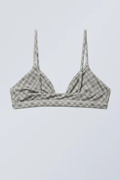 Weekday SOFT TRIANGLE BRALETTE SOUL checked greige New