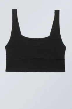 Weekday SOUL SCOOP NECK SOFT BRA black Cheap