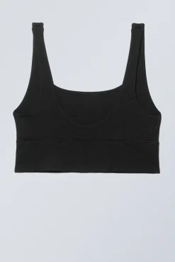 Weekday SOUL SCOOP NECK SOFT BRA black Cheap