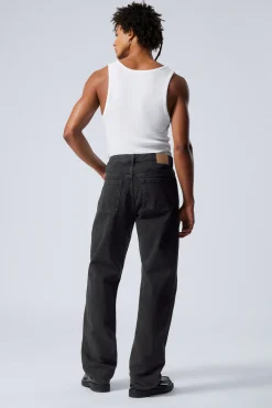 Weekday SPACE RELAXED STRAIGHT LEG JEANS tuned black black Flash Sale