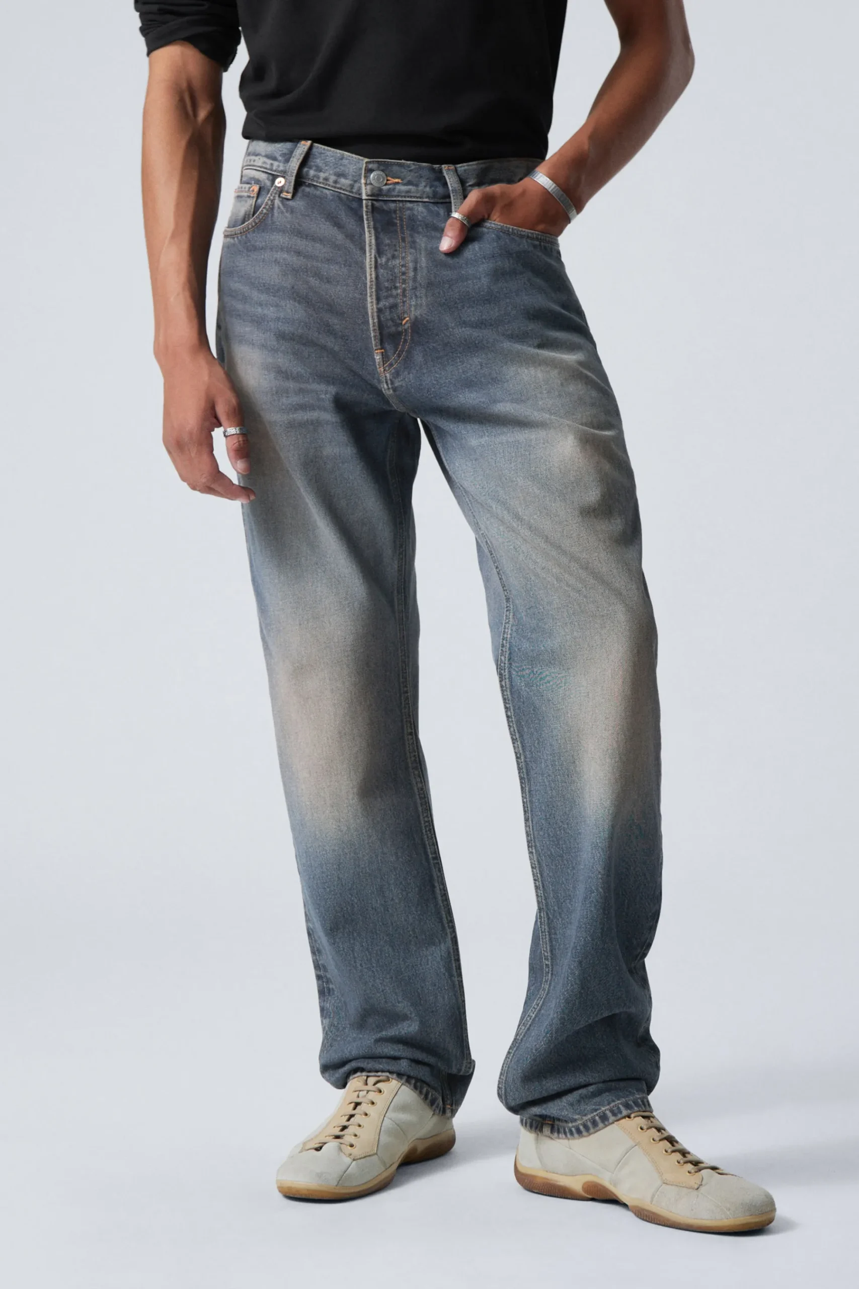 Weekday SPACE RELAXED STRAIGHT LEG JEANS steel blue medium blue Best Sale