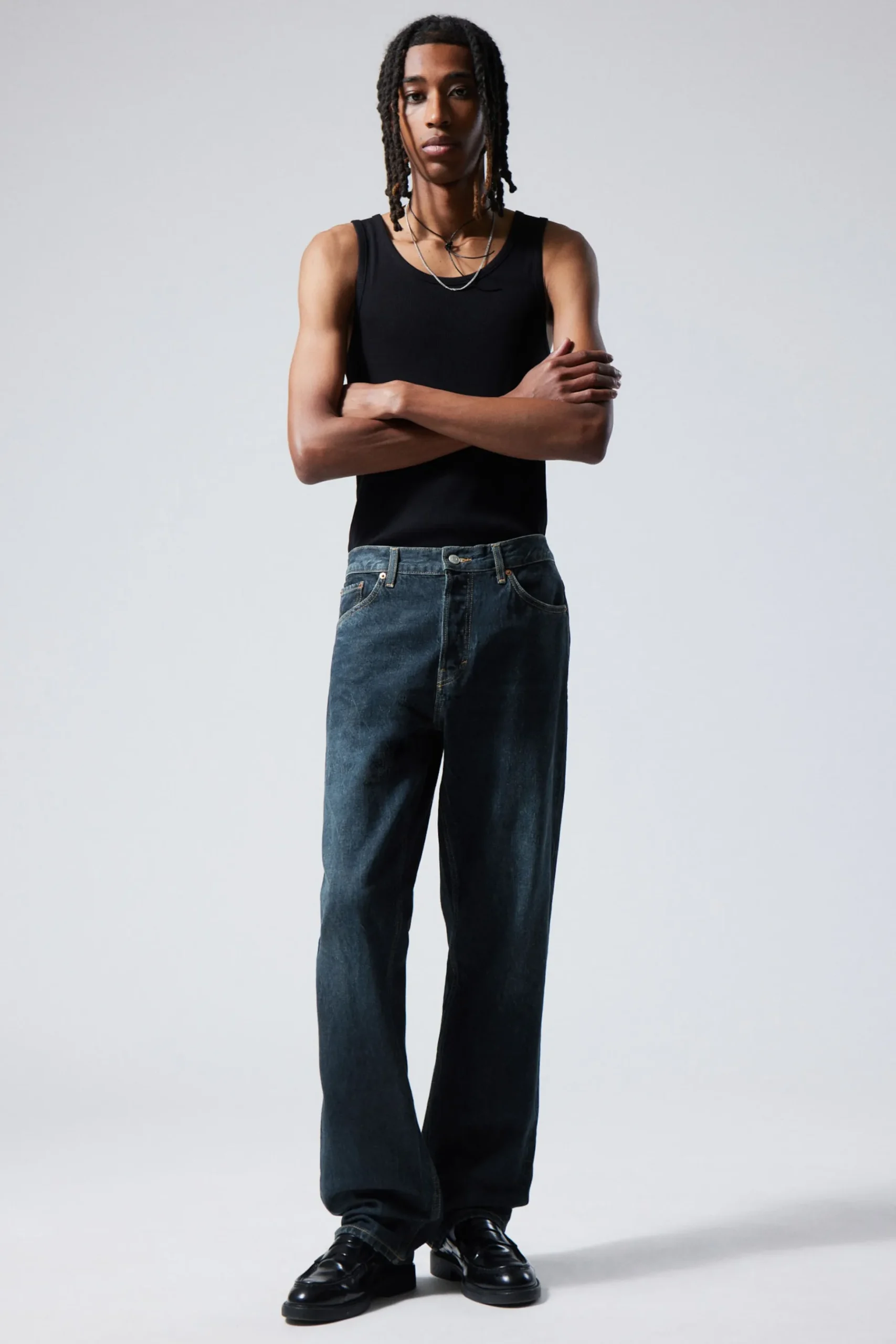 Weekday SPACE RELAXED STRAIGHT LEG JEANS compact blue dark blue Cheap
