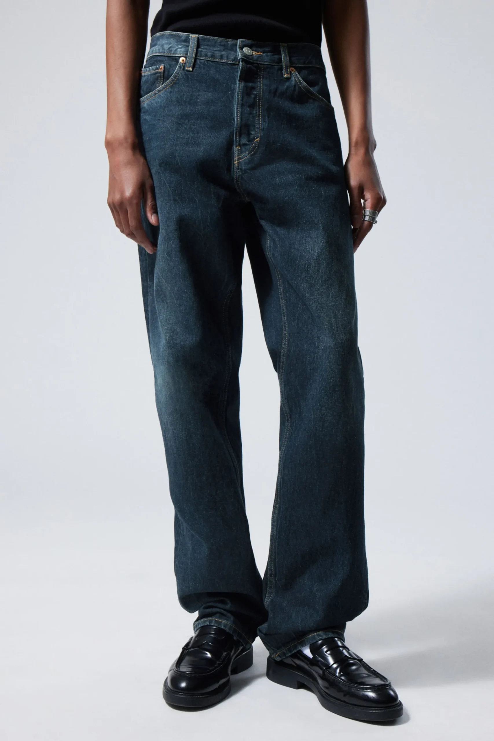 Weekday SPACE RELAXED STRAIGHT LEG JEANS compact blue dark blue Cheap