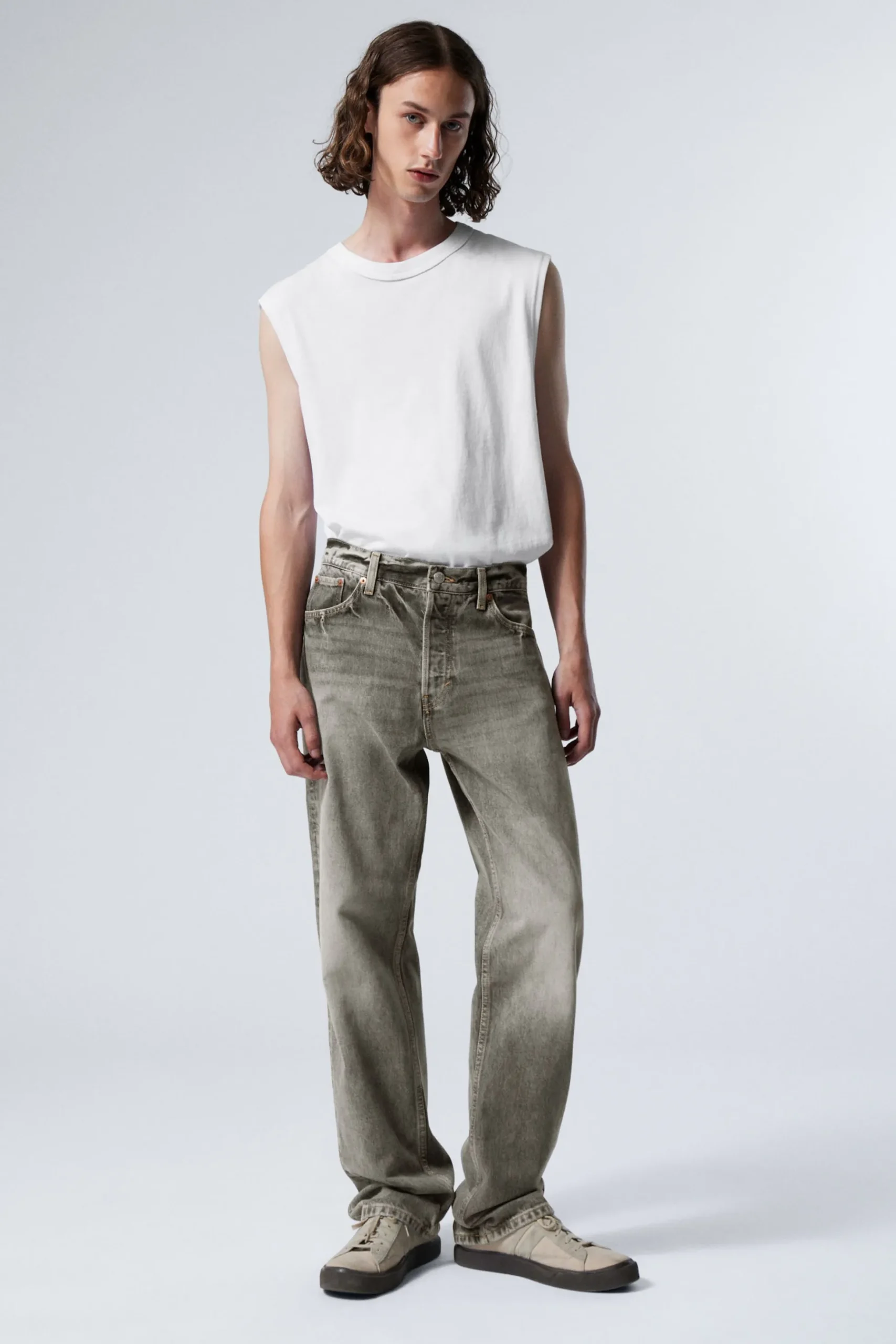 Weekday SPACE RELAXED STRAIGHT LEG JEANS canyon grey medium grey Store