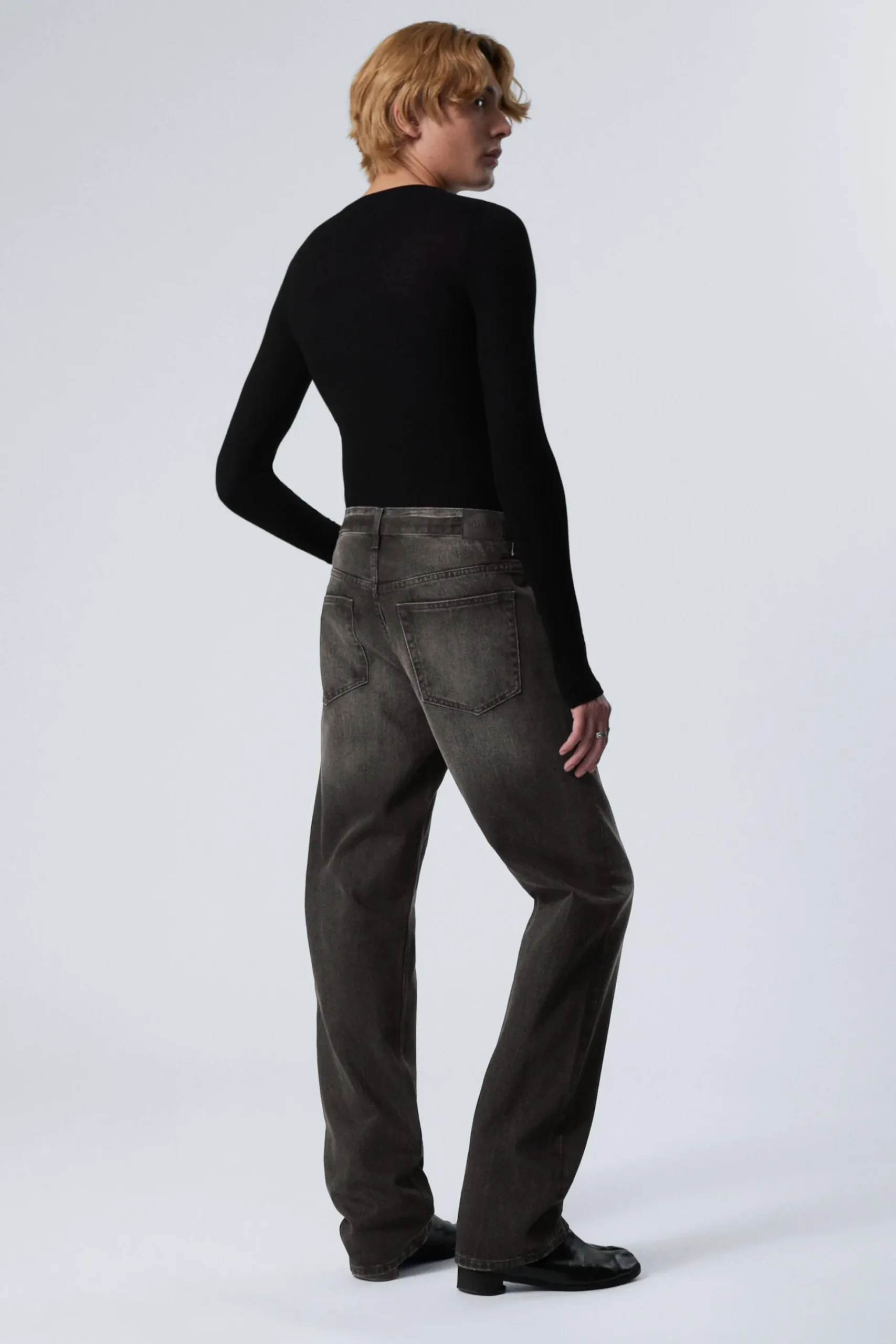 Weekday SPACE RELAXED STRAIGHT LEG JEANS obsidian black black Online