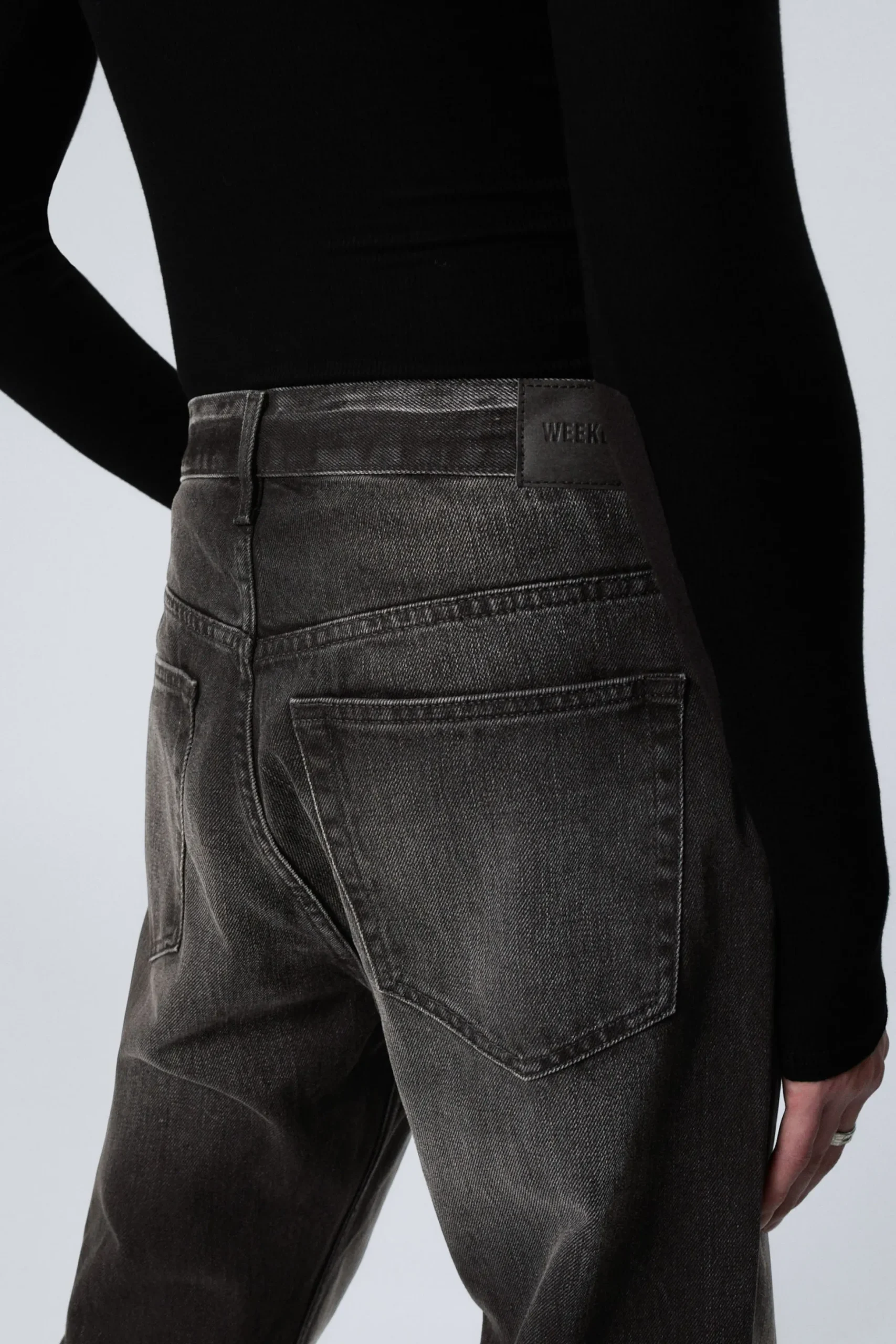 Weekday SPACE RELAXED STRAIGHT LEG JEANS obsidian black black Online