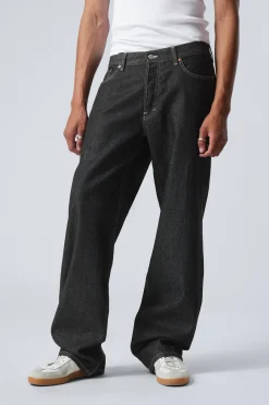 Weekday SPHERE LOW RISE LOOSE STRAIGHT LEG JEANS black rinse black Shop