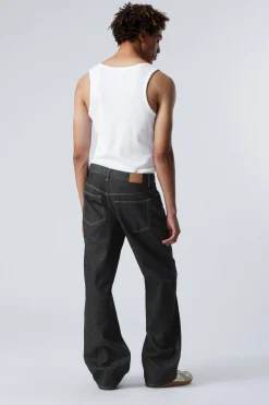 Weekday SPHERE LOW RISE LOOSE STRAIGHT LEG JEANS black rinse black Shop