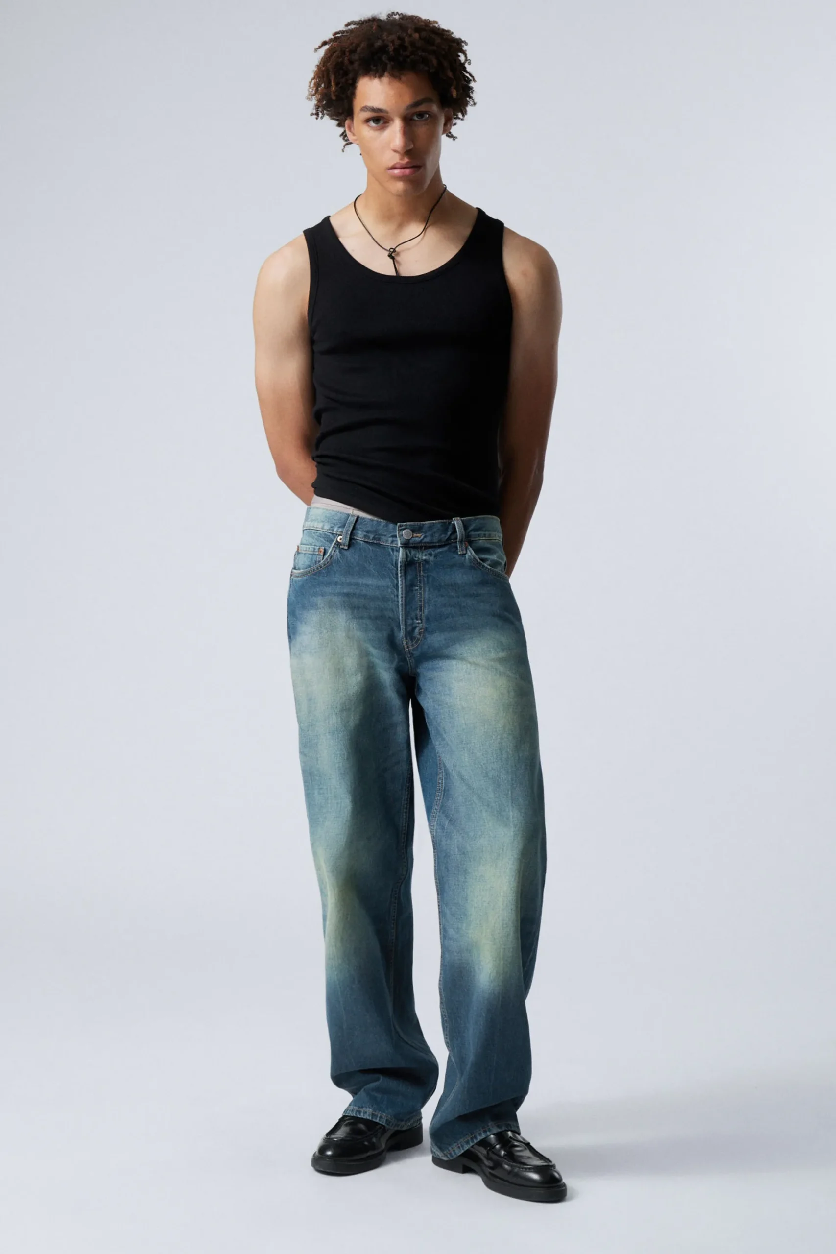 Weekday SPHERE LOW RISE LOOSE STRAIGHT LEG JEANS gasoline blue medium blue Best