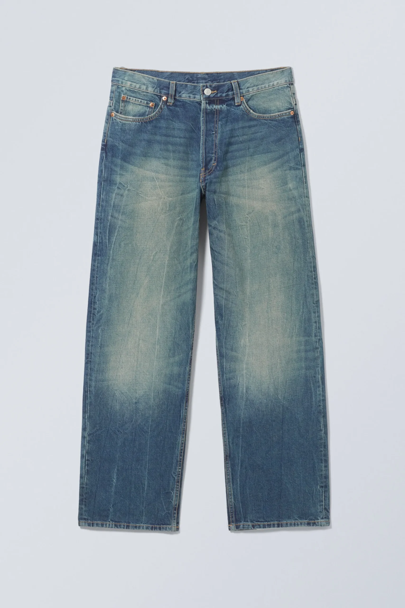 Weekday SPHERE LOW RISE LOOSE STRAIGHT LEG JEANS gasoline blue medium blue Best