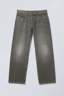 Weekday SPHERE LOW RISE LOOSE STRAIGHT LEG JEANS mine grey dark grey Store
