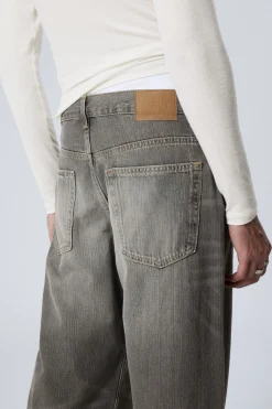 Weekday SPHERE LOW RISE LOOSE STRAIGHT LEG JEANS mine grey dark grey Store