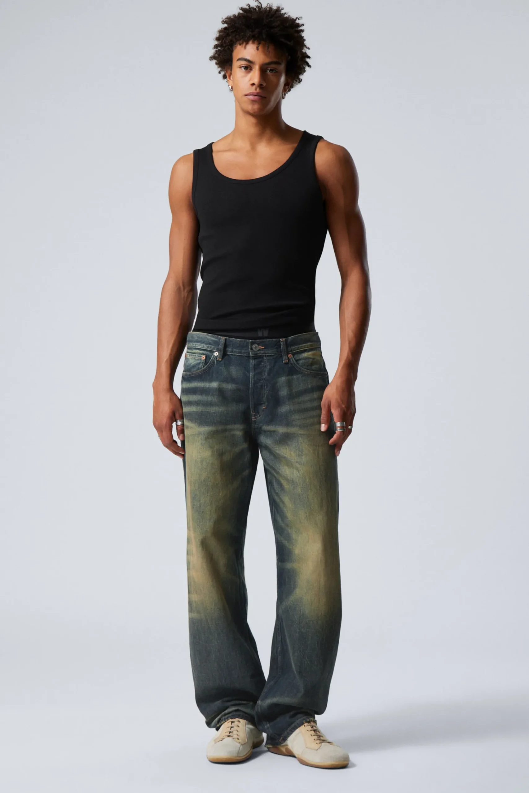 Weekday SPHERE LOW RISE LOOSE STRAIGHT LEG JEANS carson blue medium blue Cheap