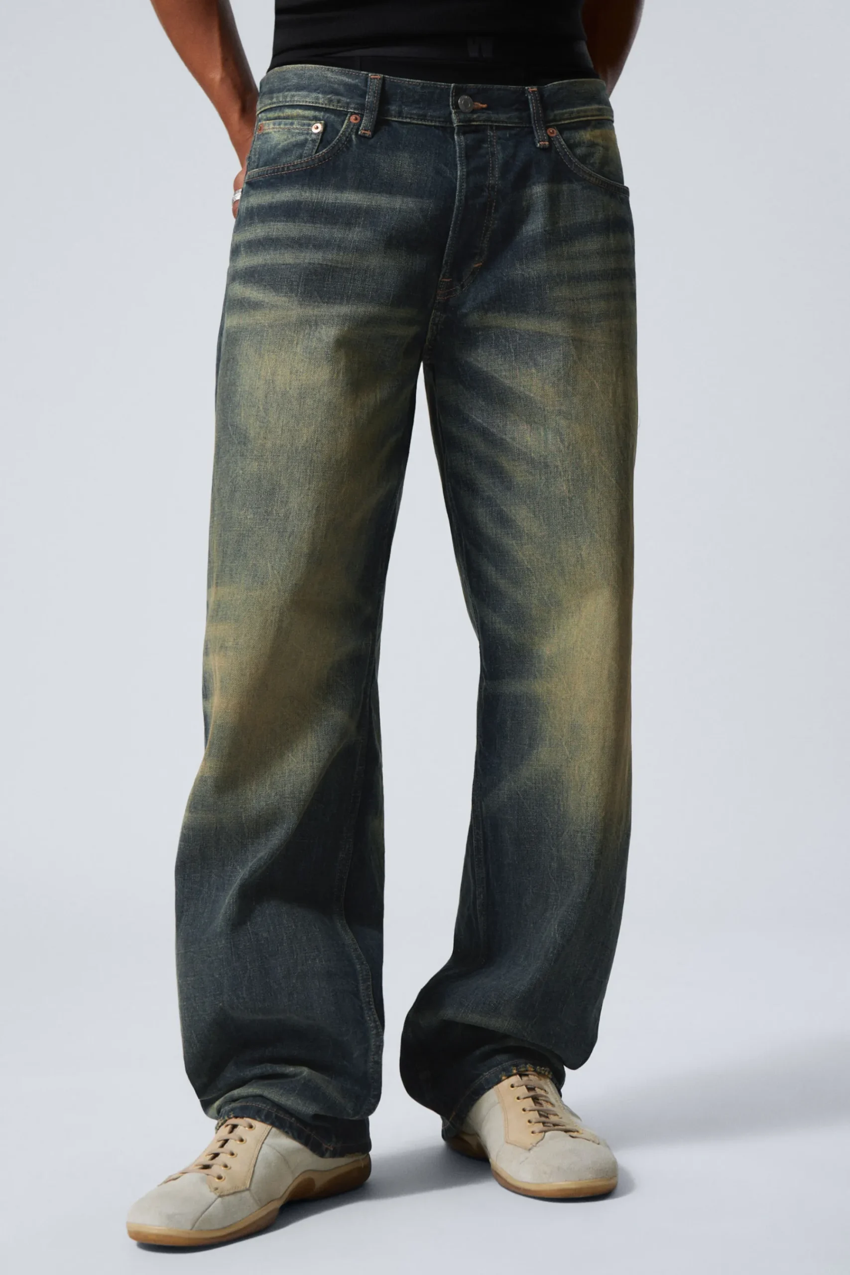 Weekday SPHERE LOW RISE LOOSE STRAIGHT LEG JEANS carson blue medium blue Cheap