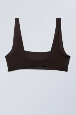 Weekday SPORTY BIKINI TOP dark brown Online