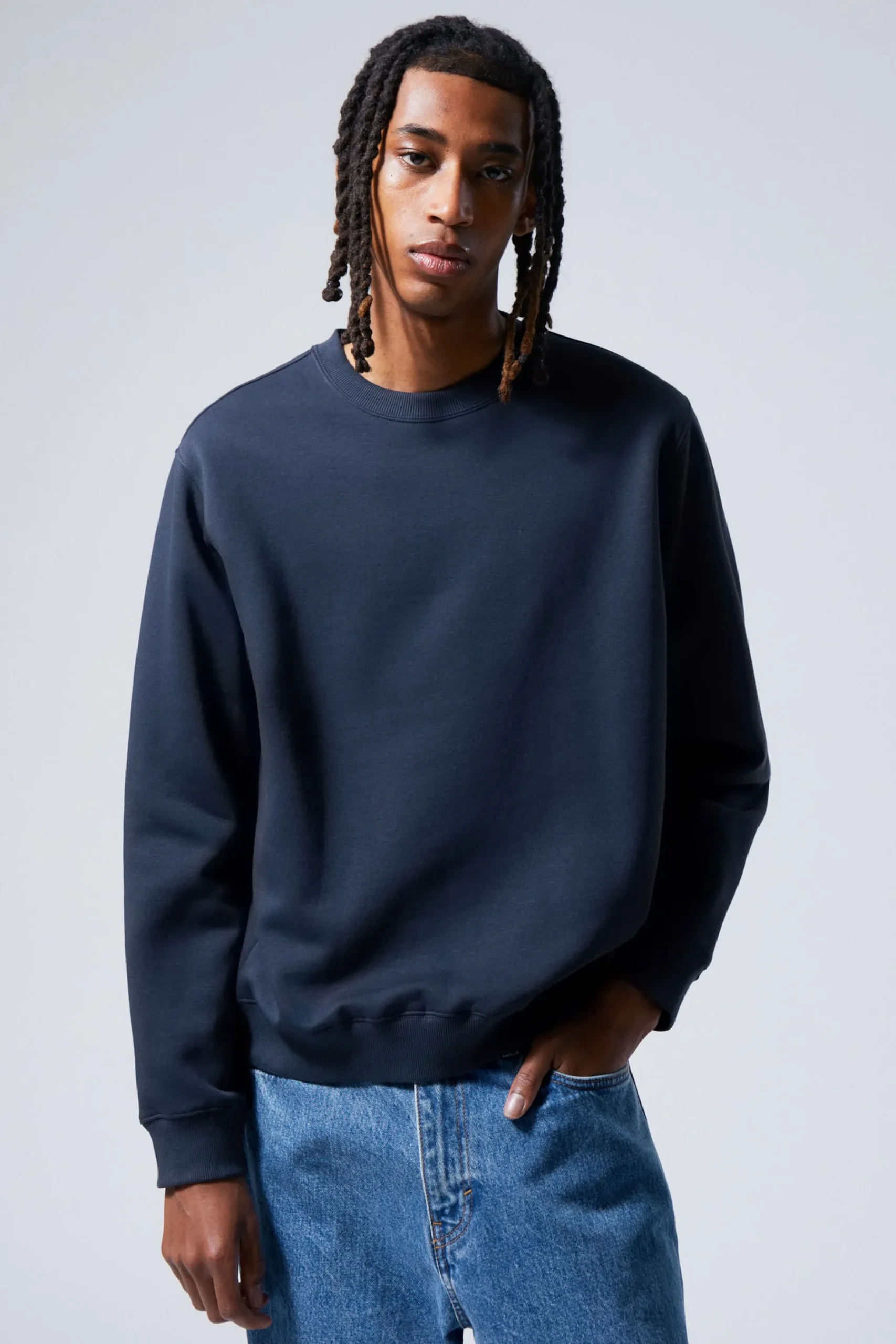 Weekday STANDARD MIDWEIGHT SWEATSHIRT dark blue Best Sale