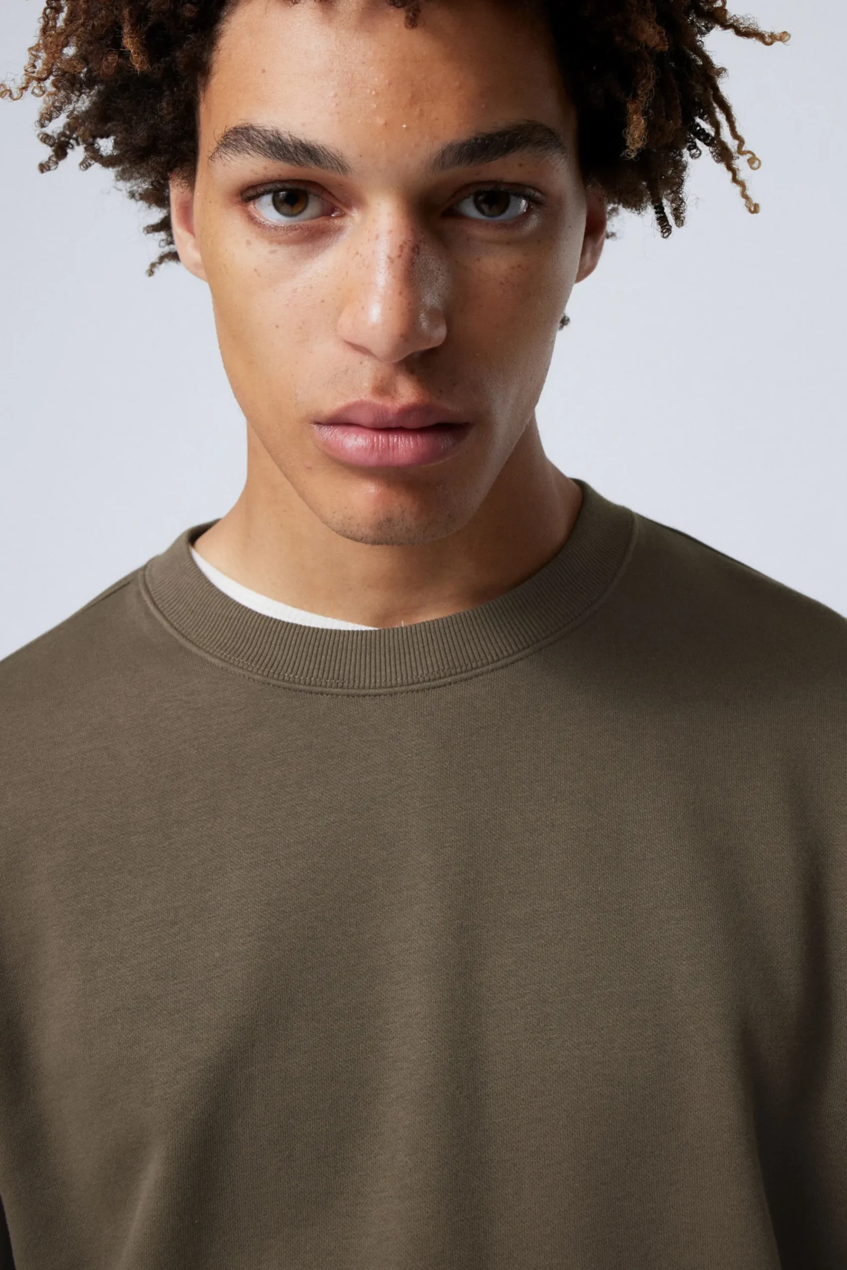 Weekday STANDARD MIDWEIGHT SWEATSHIRT dark mole Cheap