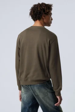 Weekday STANDARD MIDWEIGHT SWEATSHIRT dark mole Cheap