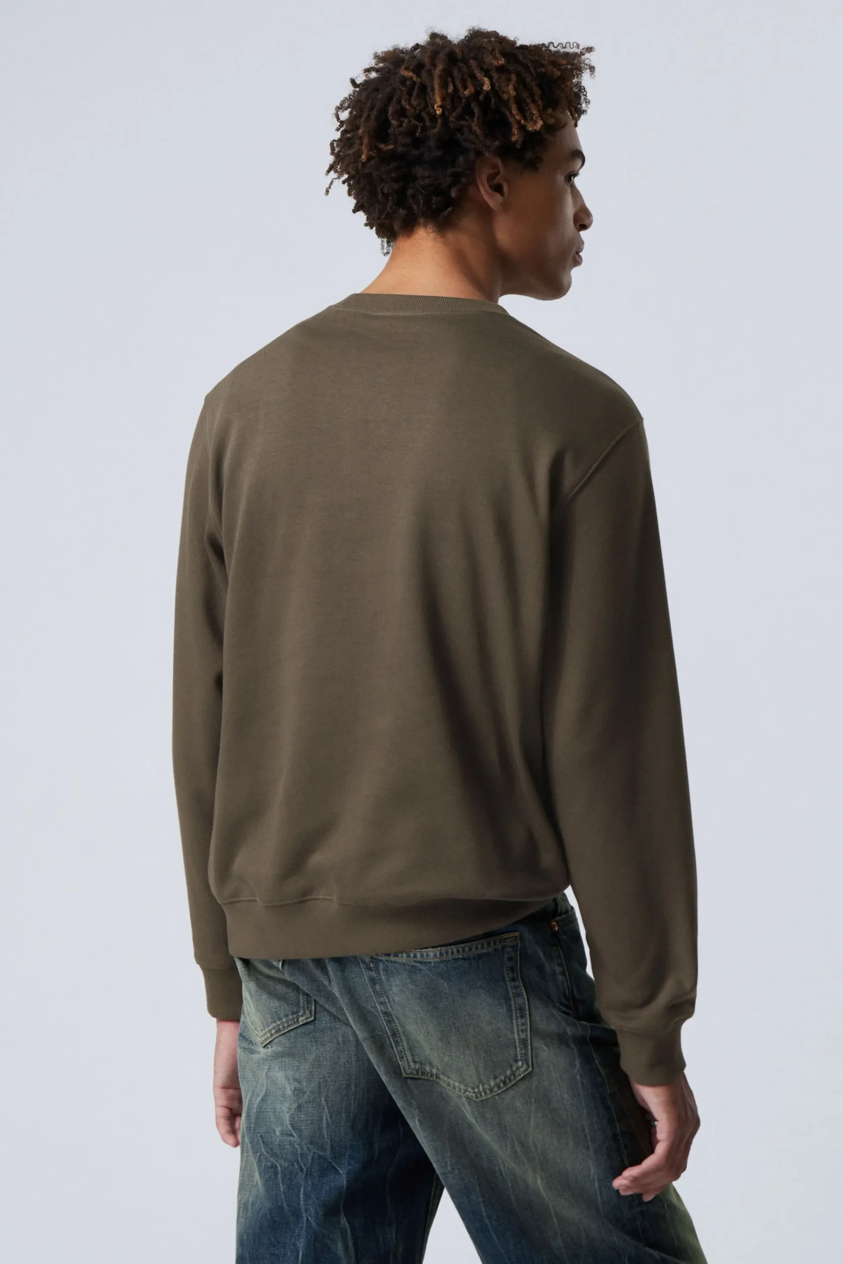 Weekday STANDARD MIDWEIGHT SWEATSHIRT dark mole Cheap