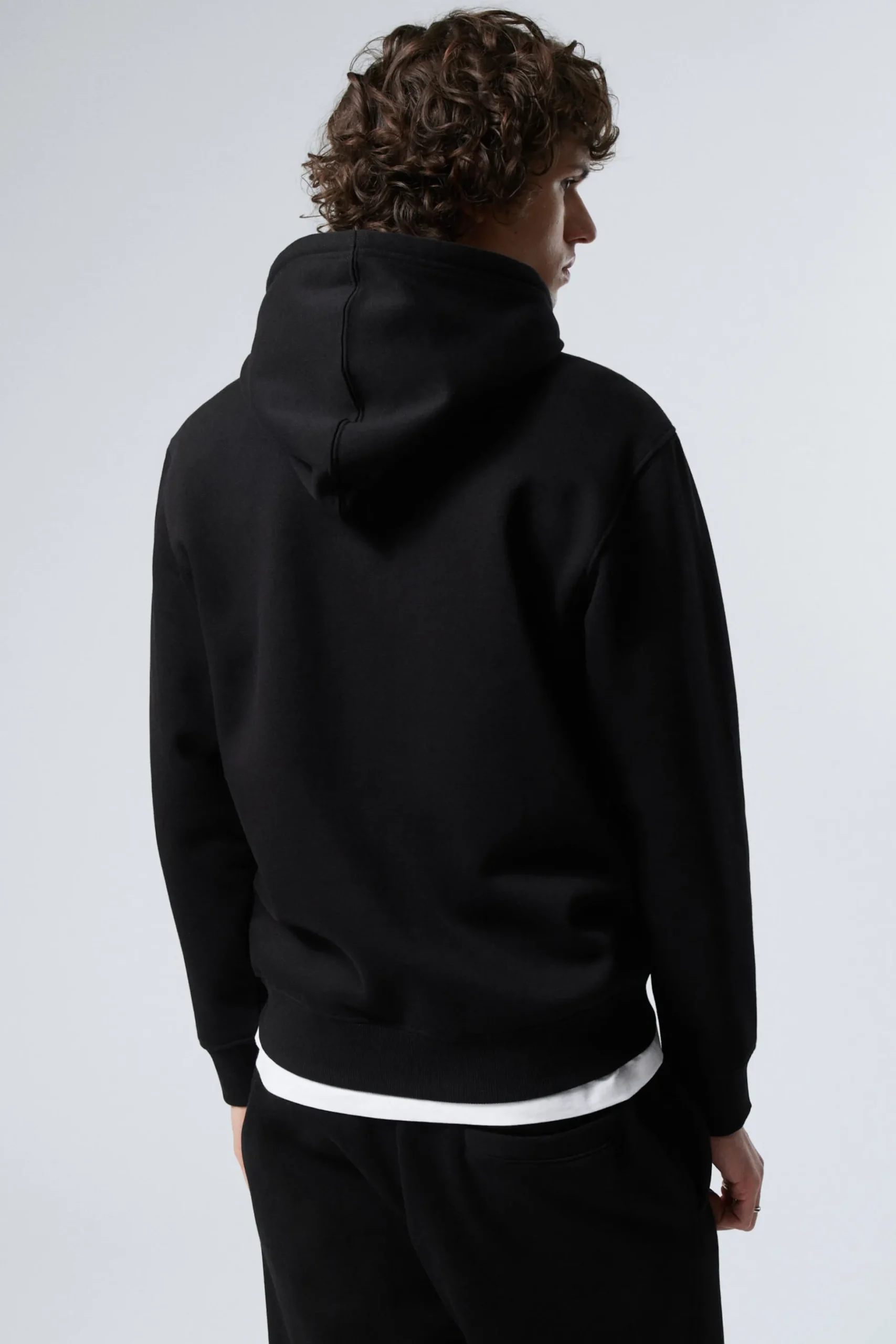 Weekday STANDARD MIDWEIGHT ZIP HOODIE black Shop