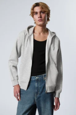 Weekday STANDARD MIDWEIGHT ZIP HOODIE grey Best Sale