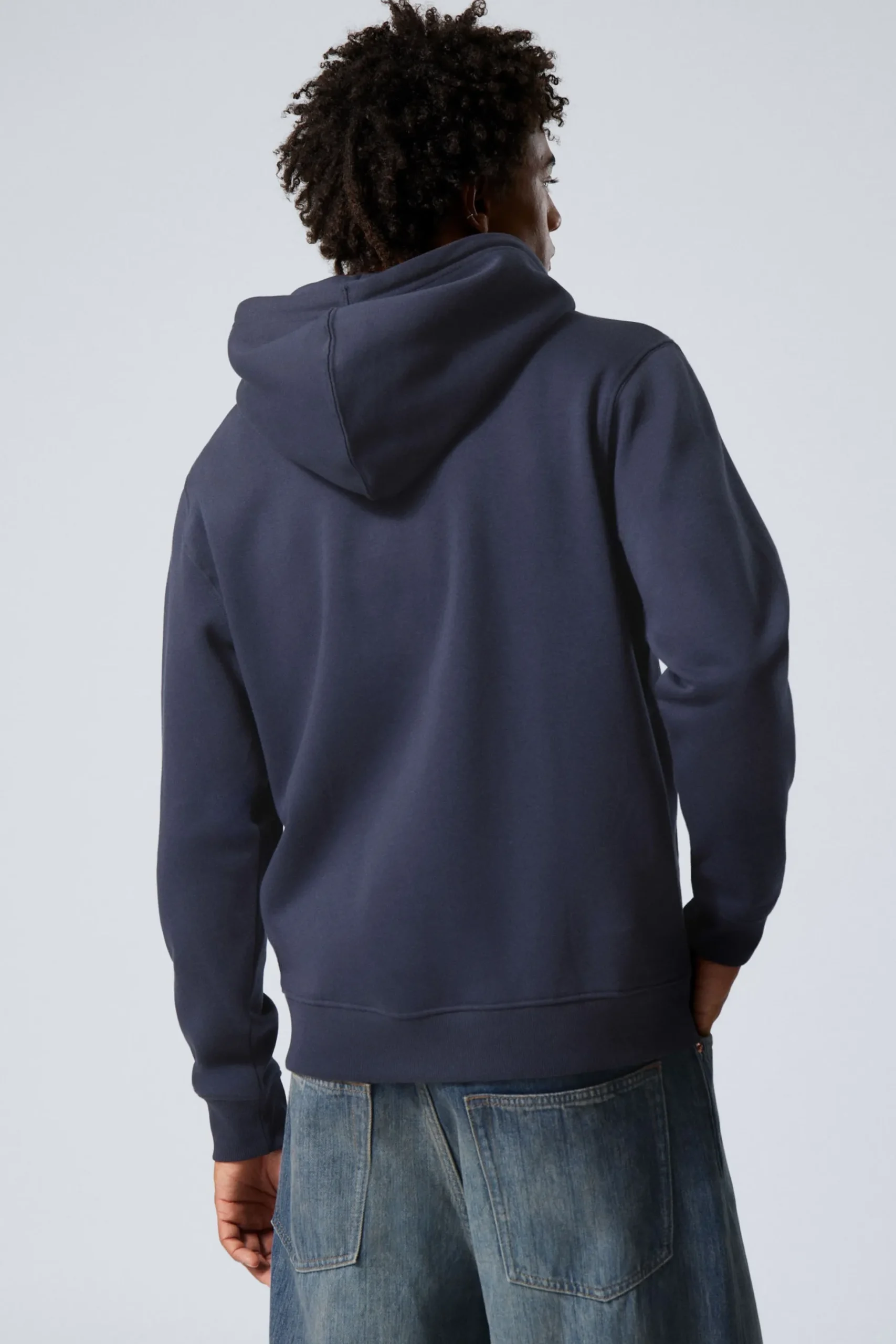 Weekday STANDARD MIDWEIGHT ZIP HOODIE dark blue Store