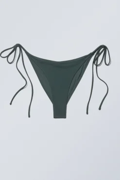 Weekday STRAPPY BIKINI BOTTOMS dark green Clearance