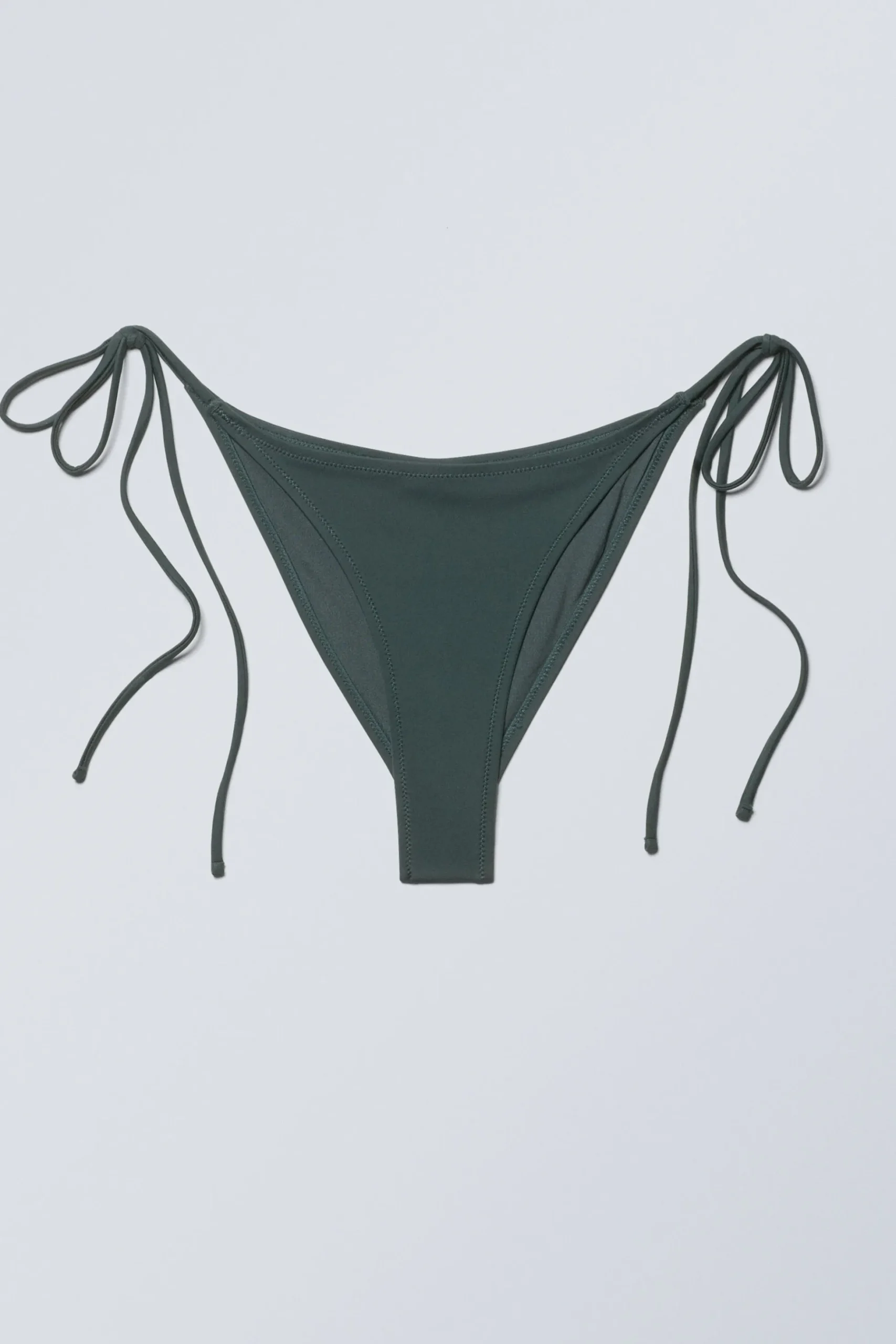 Weekday STRAPPY BIKINI BOTTOMS dark green Clearance