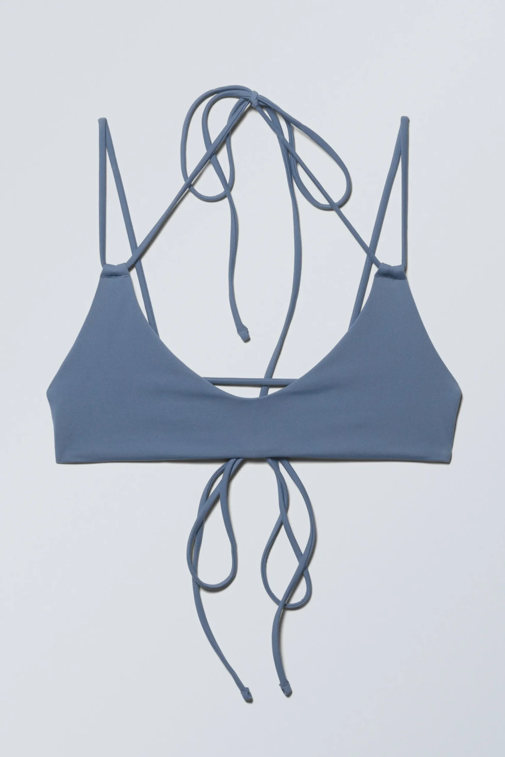 Weekday STRAPPY BIKINI TOP dusty blue Best Sale