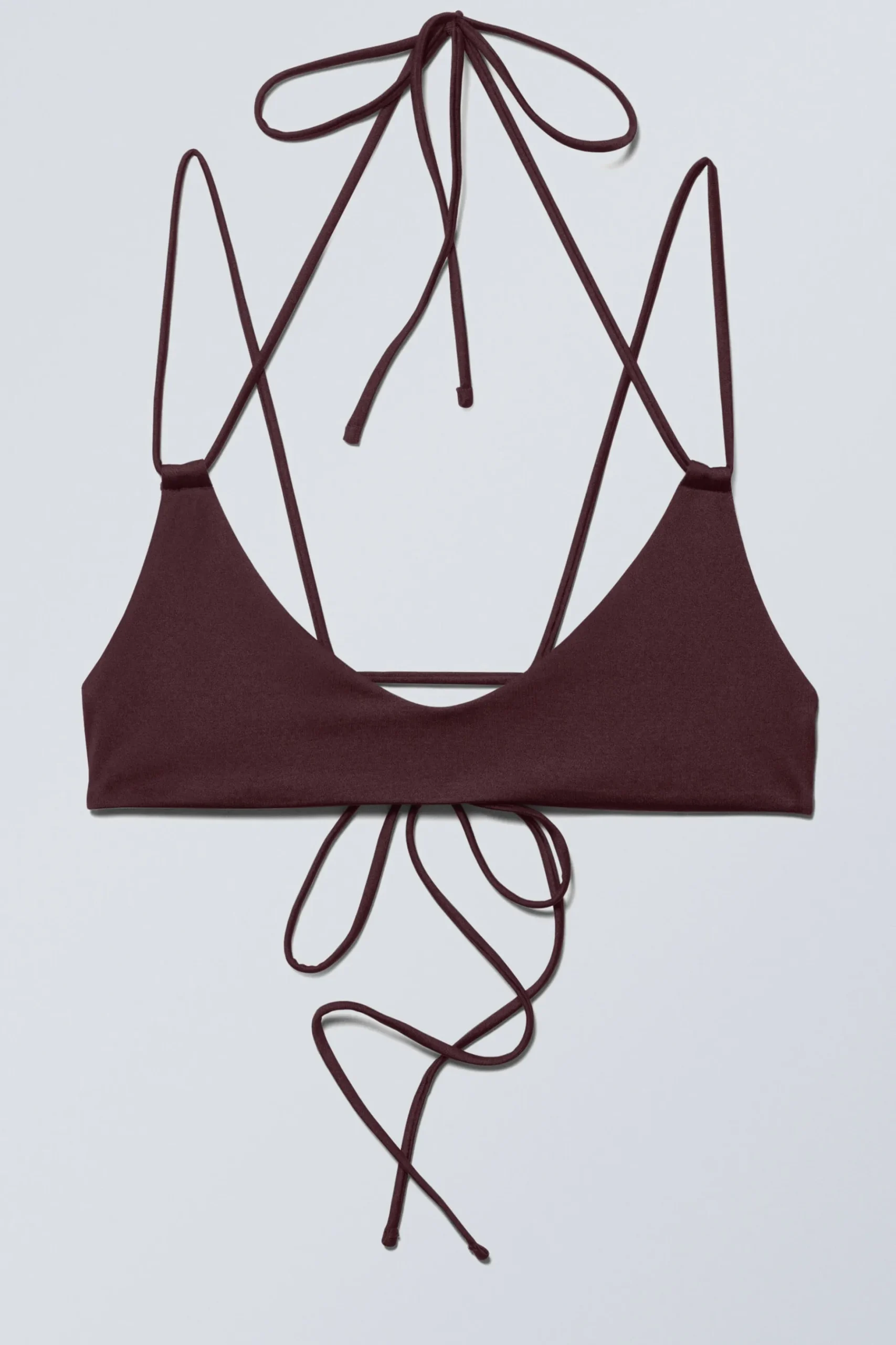 Weekday STRAPPY BIKINI TOP dark red Best Sale