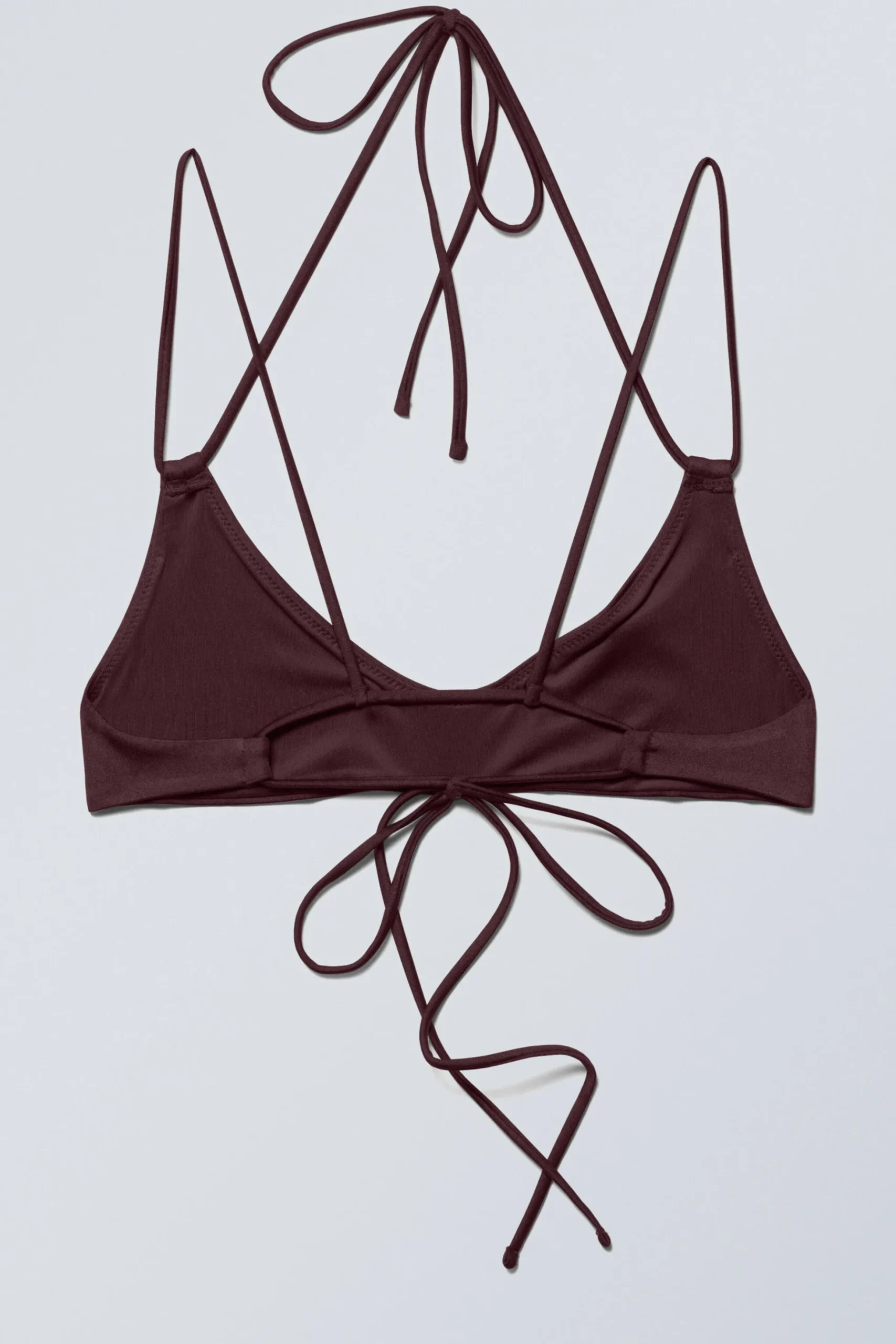 Weekday STRAPPY BIKINI TOP dark red Best Sale