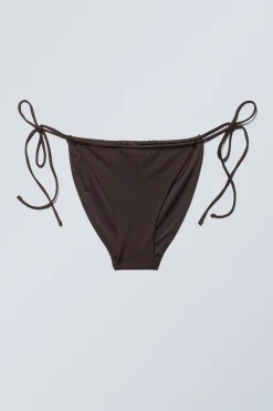 Weekday STRAPPY TIE BIKINI BOTTOMS dark brown Cheap