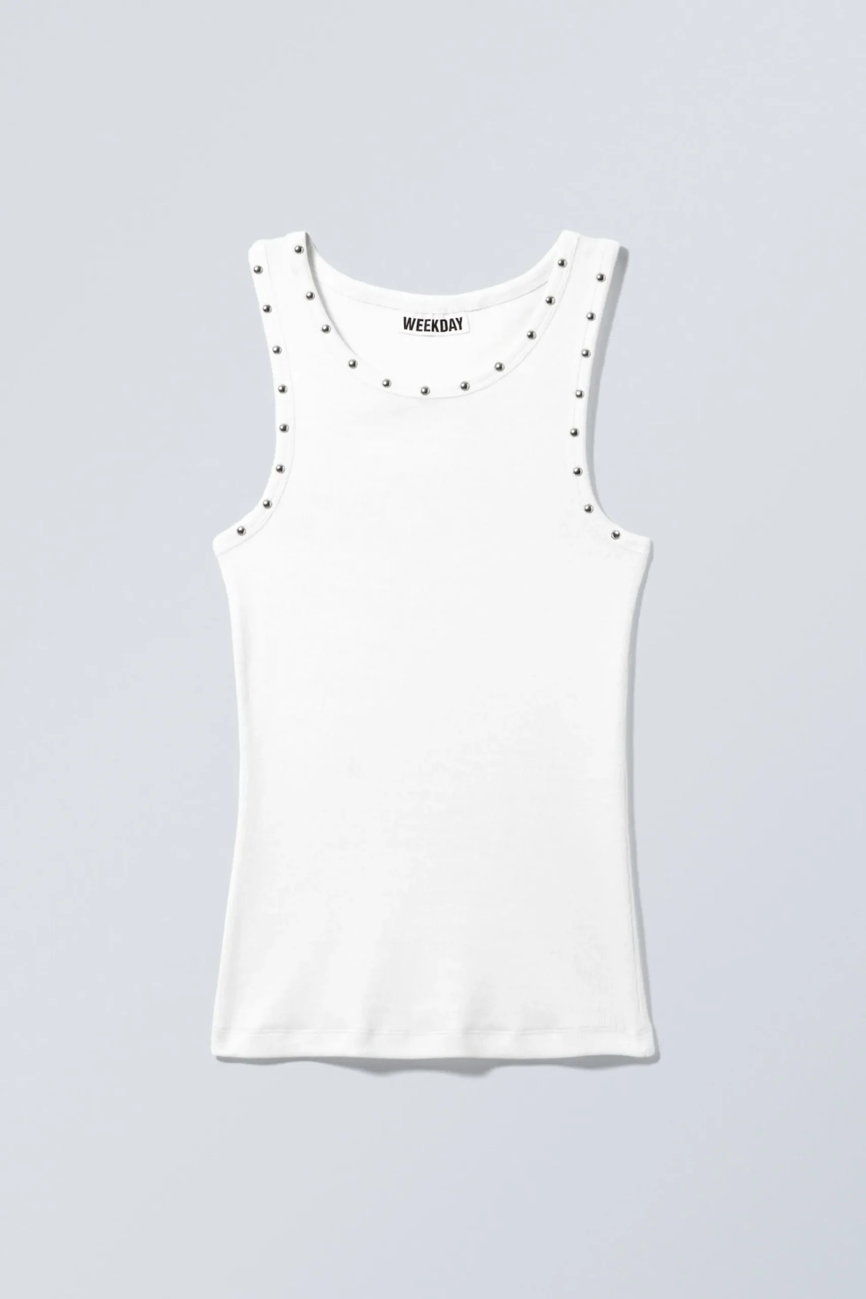 Weekday STUD DETAILED TANK TOP white Clearance