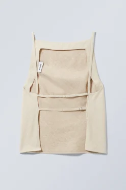 Weekday SUITING LINEN BLEND OPEN BACK TOP ecru Best Sale