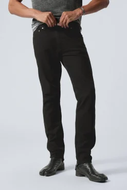 Weekday SUNDAY SLIM TAPERED LEG JEANS almost black black Cheap