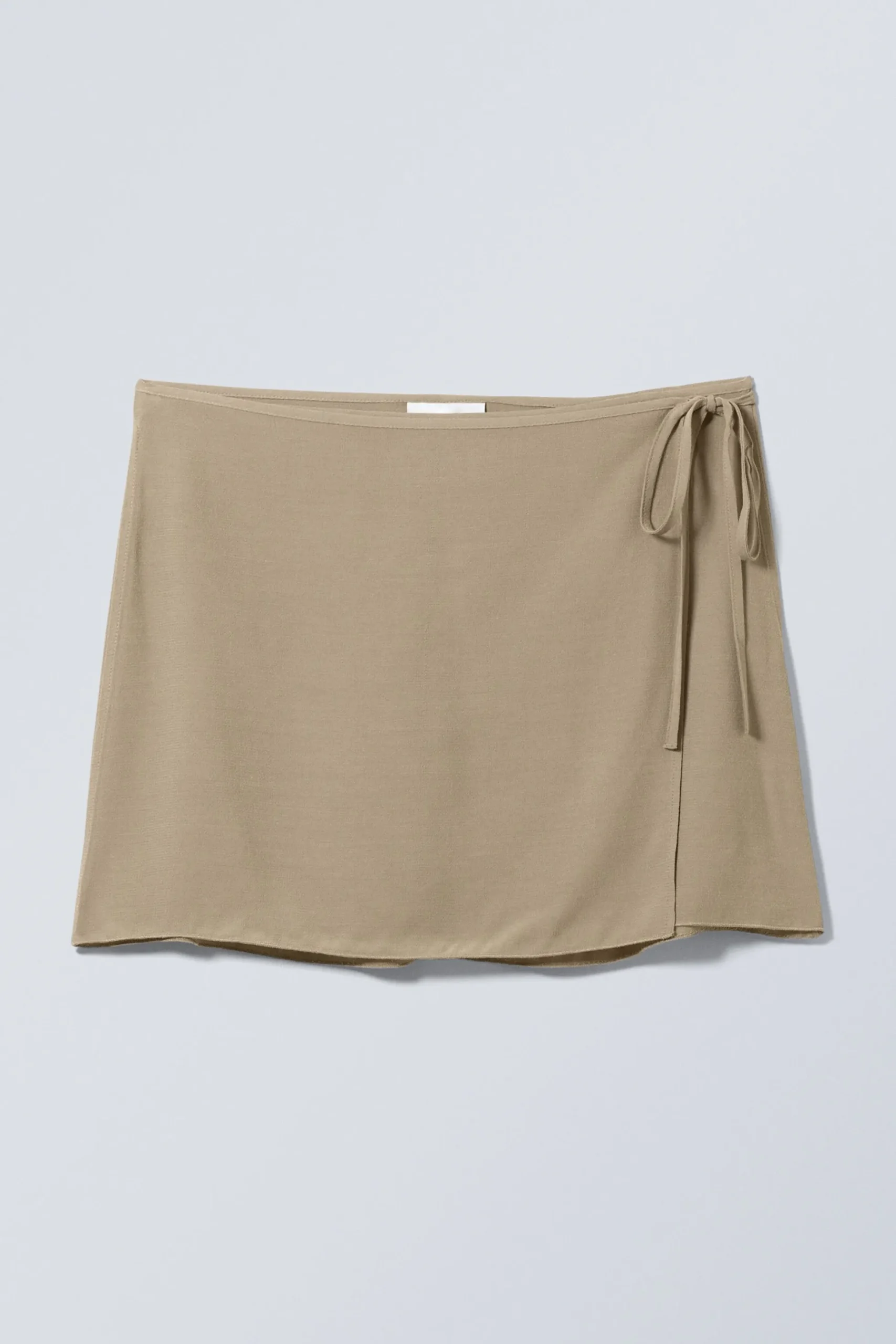 Weekday TAILORED VISCOSE MINI WRAP SKIRT dusty mole Cheap
