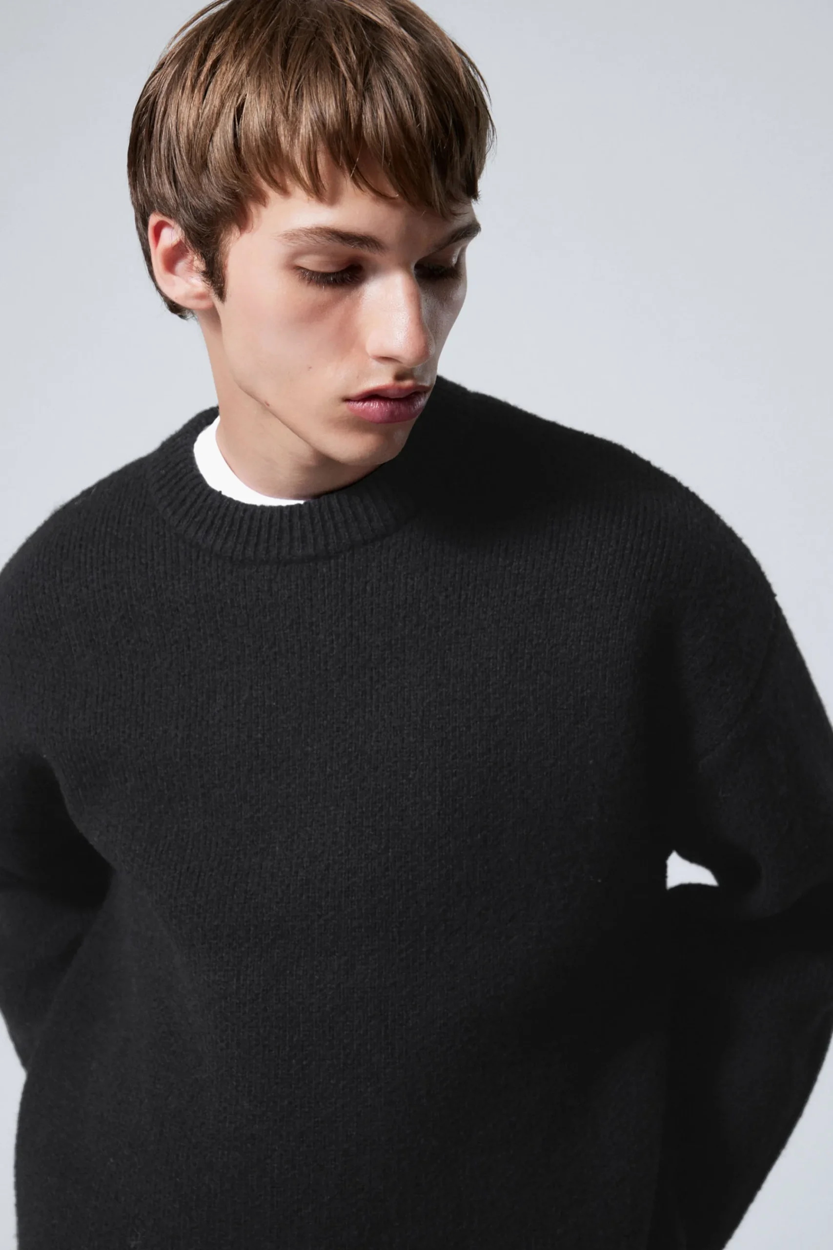 Weekday TEO OVERSIZED WOOL BLEND KNIT SWEATER black Online
