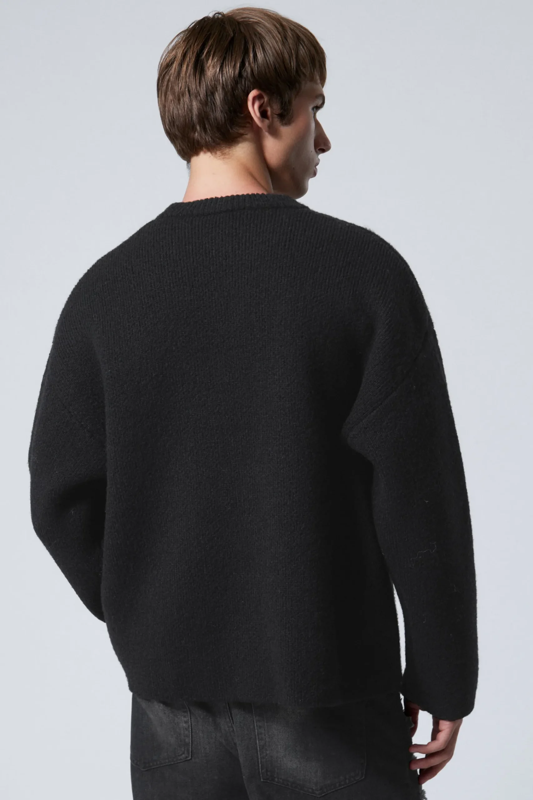 Weekday TEO OVERSIZED WOOL BLEND KNIT SWEATER black Online