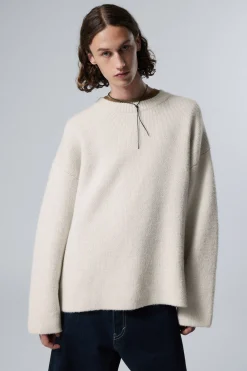 Weekday TEO OVERSIZED WOOL BLEND KNIT SWEATER light dusty mole Best