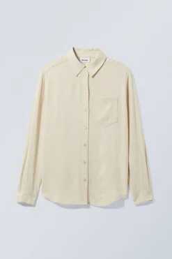 Weekday TESSA LINEN MIX SHIRT off-white Best